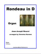 Mouret Rondeau in D Organ sheet music cover